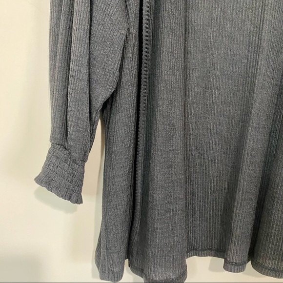 Eclair Women’s Ribbed Hacci Knit Open Front Cardigan Black Size Medium NWT - Picture 3 of 7